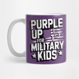 Purple Up For Military Kids Flag Military child Month Mug
